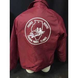 Vintage Nylon Jacket Prairie Riders Illinois Snowmobile Men's M Retro